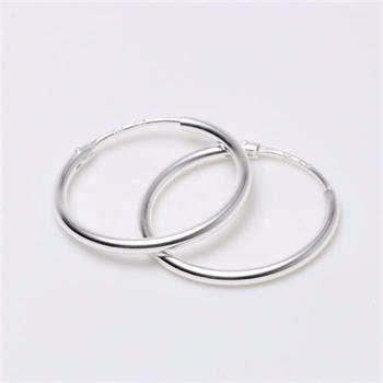 Creol sølv creol øreringe 20 mm i sterlingsølv